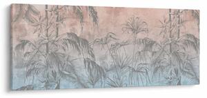 Tablou - Plante tropicale pe perete (120x50 cm)