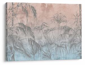 Tablou - Plante tropicale pe perete (70x50 cm)