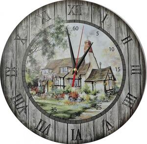 Ceas de perete din lemn Cottage - HORNET