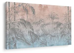 Tablou - Plante tropicale pe perete (90x60 cm)