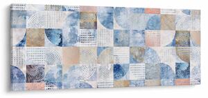 Tablou - figuri geometrice pe perete (120x50 cm)