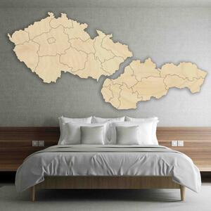 Harta din lemn a Republicii Cehoslovace - Geografie