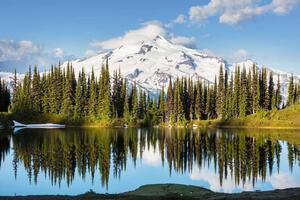 Fototapetă vlies vârful glacier din washington 375 x 250 cm