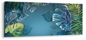 Tablou - Frunzele plantelor tropicale (120x50 cm)