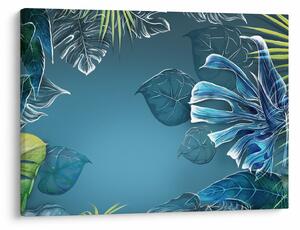 Tablou - Frunzele plantelor tropicale (70x50 cm)