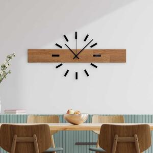 Ceas de perete rustic din stejar - decor minimalist scandinav din lemn - DRORES