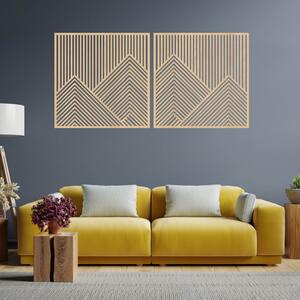 Decorațiune murală cu două fire de munte cu linii geometrice | LERA
