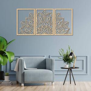 Mandala florală din 3 piese pentru perete | FLOFER