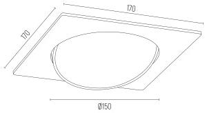 Argon Olimp Plus lampă încorporată 1x12 W alb 4745BZ