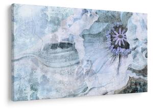 Tablou - Frescă florală pe un perete de cărămidă (90x60 cm)