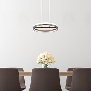 Globo Della Lampă suspendată LED, Ø 40 cm, gri închis, metal, Gri, Camera de zi / sufragerie, Modern