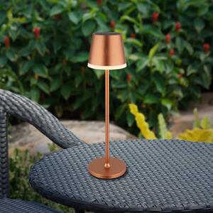 Globo Lumină solară LED, metal, culoarea cuprului, înălțime 41 cm, IP44, Cupru, Metal