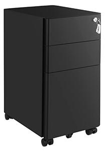 RollBox metalic -Black30 – casetiera metalica de birou -3 sertare