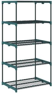 Outsunny Suport pentru Plante Vertical cu 5 Niveluri din Oțel și Plastic, Suport Ghivece pentru Interior și Exterior Grădină Balcon, 67x49x138 cm, Verde Închis | Aosom Romania