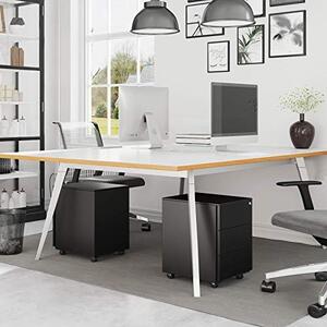 RollBox metalic Black 39/55 – casetiera metalica de birou -3 sertare -39 cm latime 55 inaltime