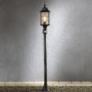 Konstsmide Lampă de trotuar Milano cu detector mișcare, Negru, Plastic, Modern