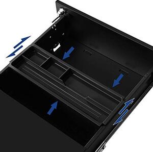 RollBox metalic Black 39/55 – casetiera metalica de birou -3 sertare -39 cm latime 55 inaltime
