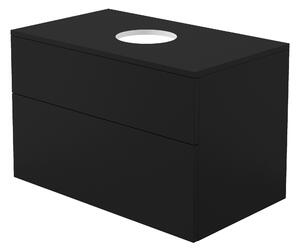 Deante Prizma dulap cu blat 80x47x52 cm sub chiuveta pe perete negru SDI_NB81