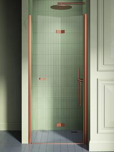 New Trendy New Soleo Copper Brushed uși de duș 90 cm pliantă cupru periat/sticlă transparentă D-0503A