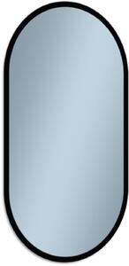 Venti Oslo oglindă 50x90 cm oval cu iluminare negru 5907722357519