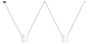 LEDS-C4 Attic Double cilindru Ø 15cm alb, reglabil, Alb, Camera de zi / sufragerie, Metal, Modern