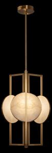 Maytoni Marmo lampă susp. pe auriu, 3 becuri, reglabil, Auriu / Alamă, Camera de zi / sufragerie, Metal, Modern