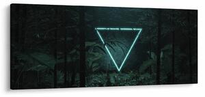 Tablou - Triunghi de neon în junglă (120x50 cm)