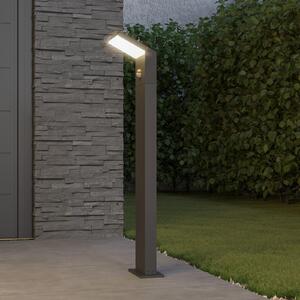 Arcchio Bornă luminoasă LED Yolena, senzor, 100cm, antracit, Negru, Metal, Modern