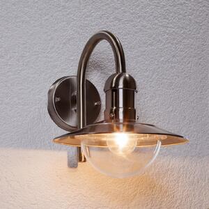 Lindby Aplică pentru exterior Damion, 30 cm, oțel inoxidabil, E27, IP44, reglabil, Metalic, Oțel inoxidabil, Modern