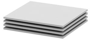 KONDELA Rafturi 4 buc, albe, 41,8x51,8, BETTY 2 BE02-013-00