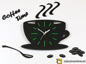 Ceas modern de perete Green Satin Cup NH039