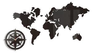 Ceas de perete WORLD MAP WENGE
