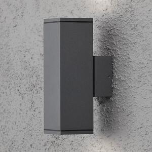 Konstsmide Spot de exterior Monza antracit 2 fluxuri, reglabil, Negru, Metal, Modern, Spot de exterior / vârf de pământ