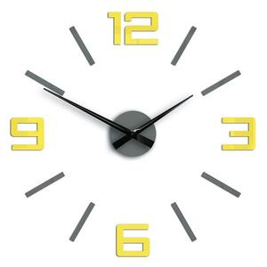 Ceasuri de perete SILVER XL GREY-YELLOW