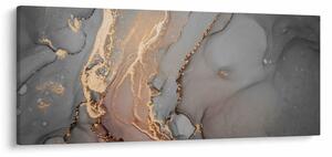 Tablou - Marmură gri-auriu (120x50 cm)