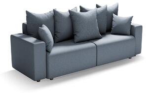 Canapea Extensibilă 3 locuri LIVIGNO, cu ladă de depozitare, 235x93x100 cm, Gri deschis