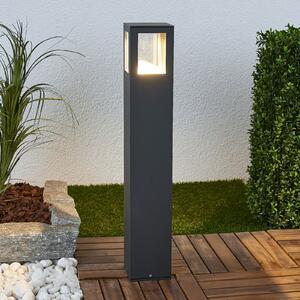 Lucande Bornă luminoasă LED Nicola, 65 cm, antracit, P54, Negru, Aluminiu, Modern