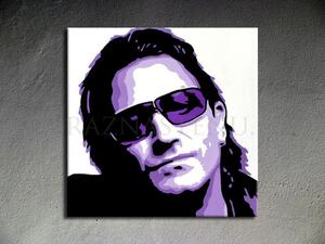 Tablou POP ART pictat manual BONO-U2 100x100 cm