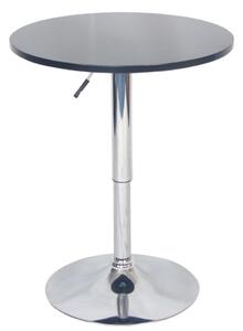 KONDELA Masă de bar cu înălţime reglabilă, negru, diametru 60 cm, BRANY 2 NEW