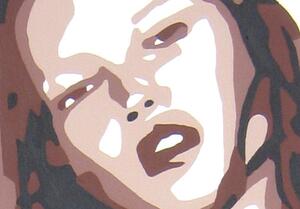 Tablou POP ART pictat manual KATE MOSS 60x40 cm