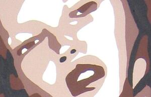 Tablou POP ART pictat manual KATE MOSS 60x40 cm