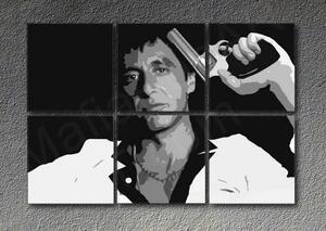 Tablou POP ART pictat manual SCARFACE - AL PACINO 90x60 cm