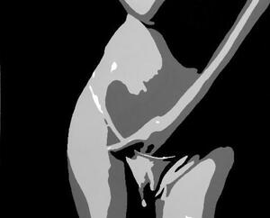 Tablou POP ART pictat manual NUDE WOMAN 70x100 cm