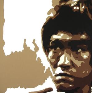 Tablou POP ART pictat manual AL BRUCE LEE 120x80 cm