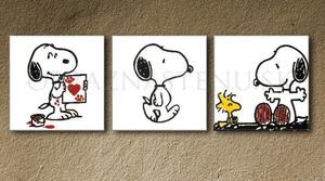 Tablou POP ART pictat manual SNOOPY 210x70 cm