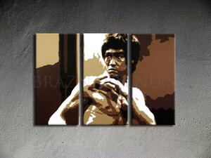 Tablou POP ART pictat manual AL BRUCE LEE 120x80 cm