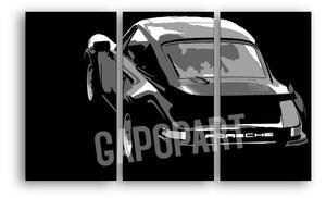 Tablou POP ART pictat manual PORSCHE 911 120x80 cm
