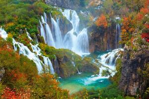 Fototapetă vlies lacurile plitvice 375 x 250 cm