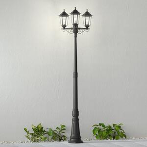 Lindby lumina de exterior Nane, 217cm, negru, rezistent la apa mare, E27, reglabil, Negru, Plastic, Antichitate