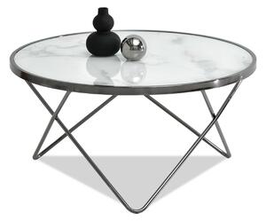Z0ND0 Măsuță de cafea Armin Xl (marmură albă + negru). 1111555